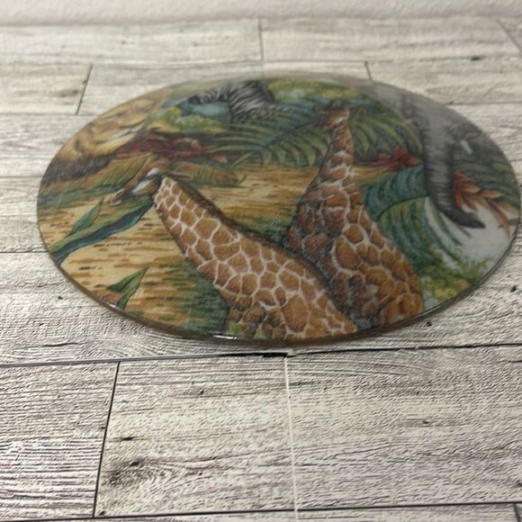 Safari Animal Print Glass Plate - Picture 4 of 5